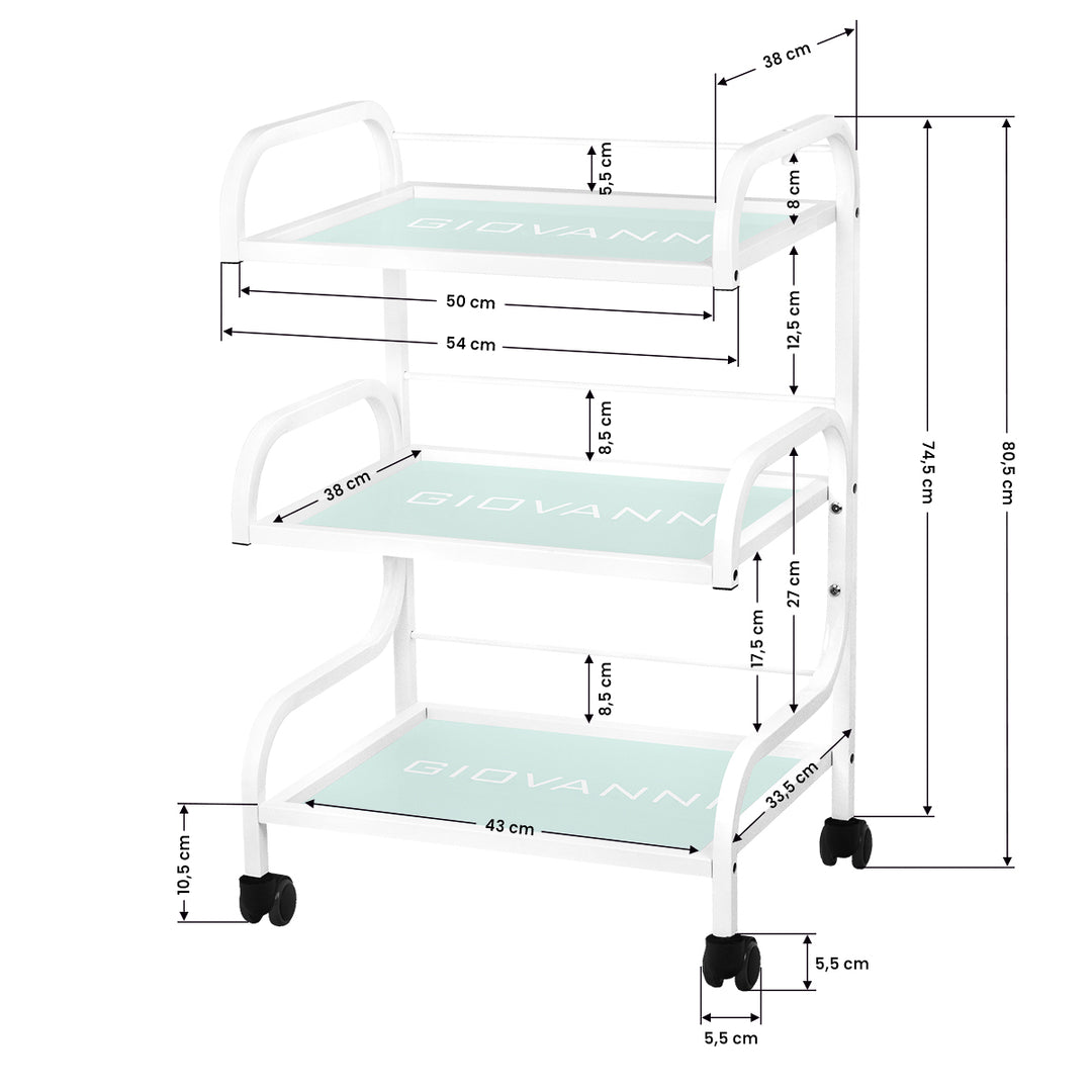 Carrello Estetista Giovanni 1014 Bianco - immagine 5