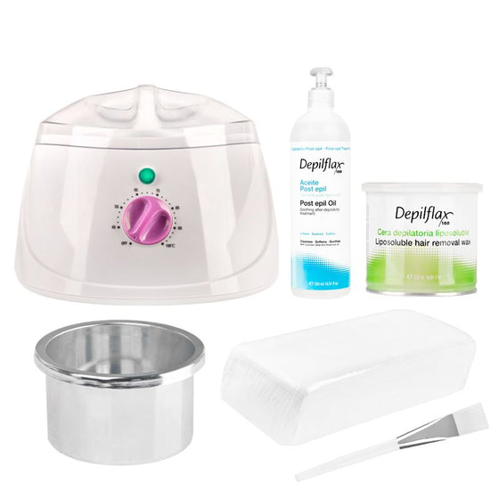 Scaldacera Set Pentola Tulipan con Cera e Strisce