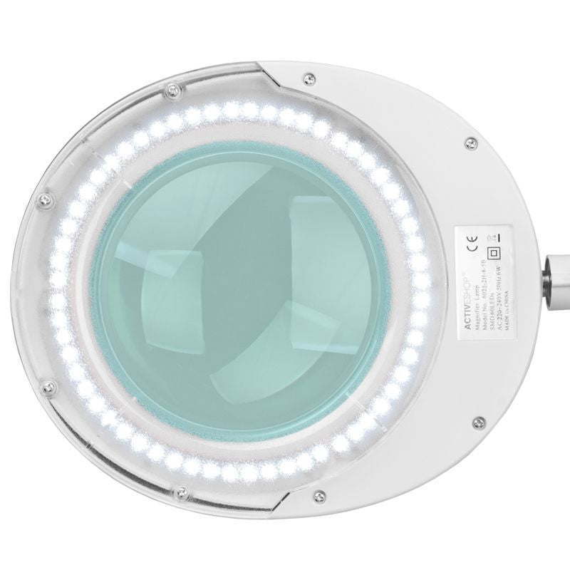 Lampada lente ingrandimento Elegante 6025 60 SMD LED 5D da Tavolo Bianco 2