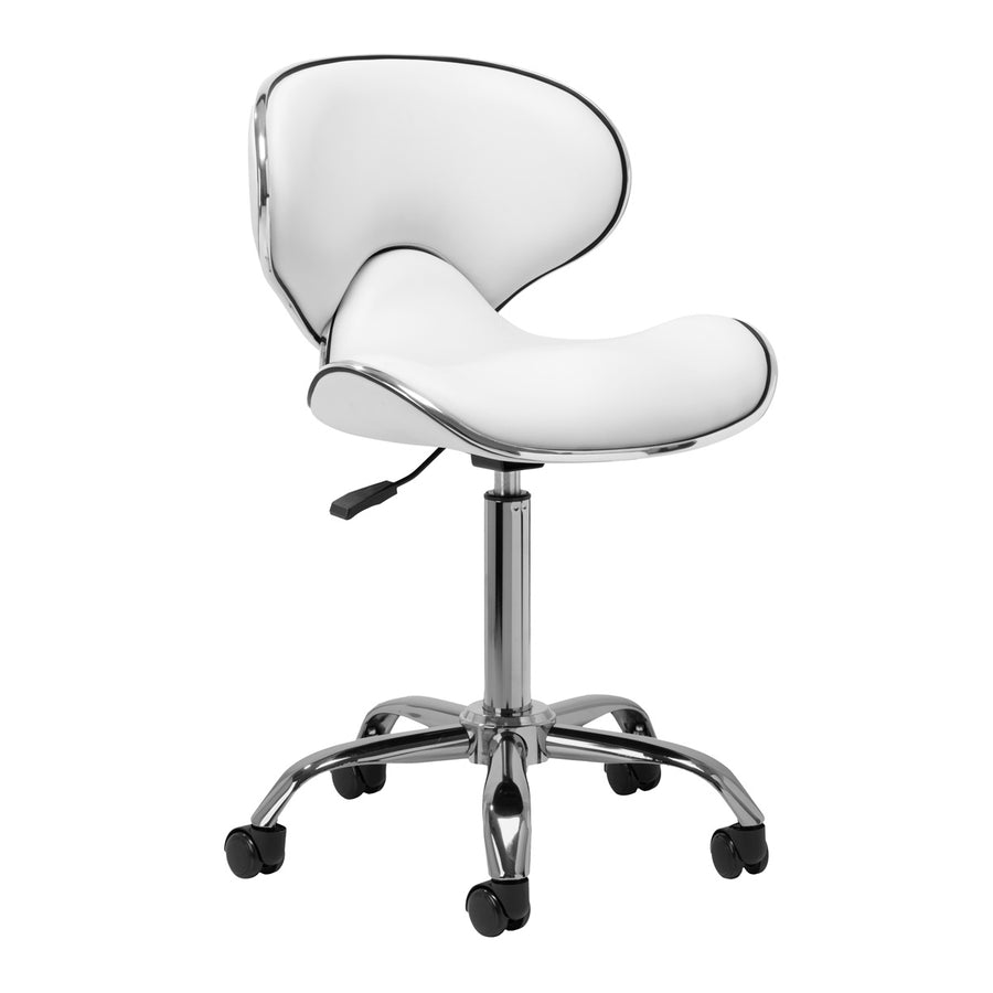 Sgabello Ergonomico con Ruote Gabbiano Q-4599 Bianco