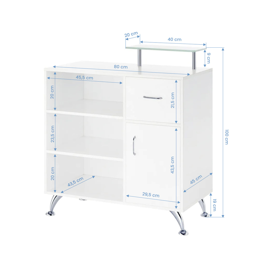 Bancone Reception Gabbiano Q-0833 Bianco - immagine 3