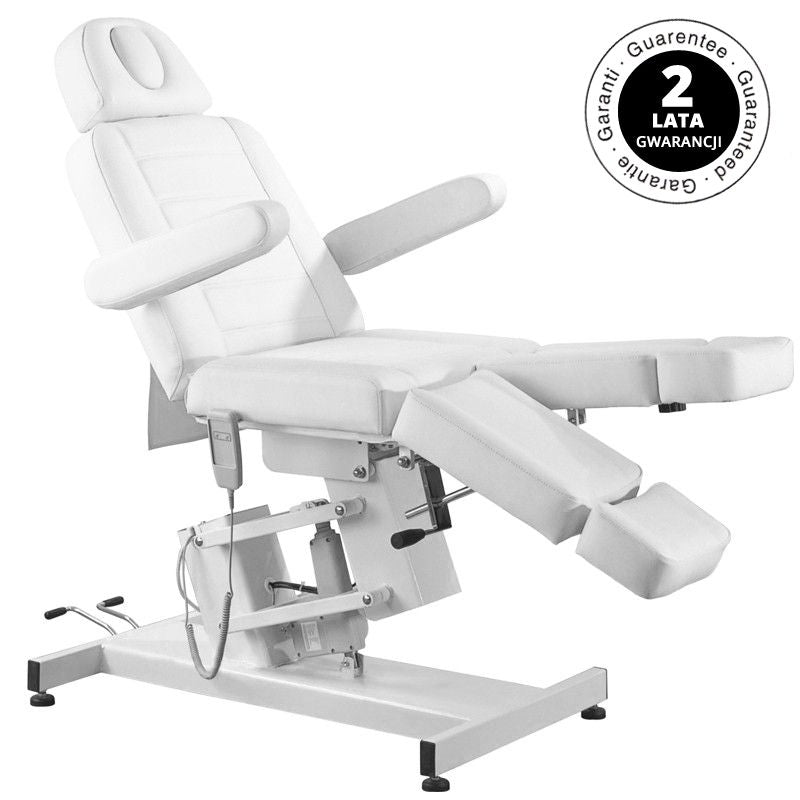 Poltrona Estetica Elettrica Azzurro 706 1 Motore Pedi Bianca - immagine 3
