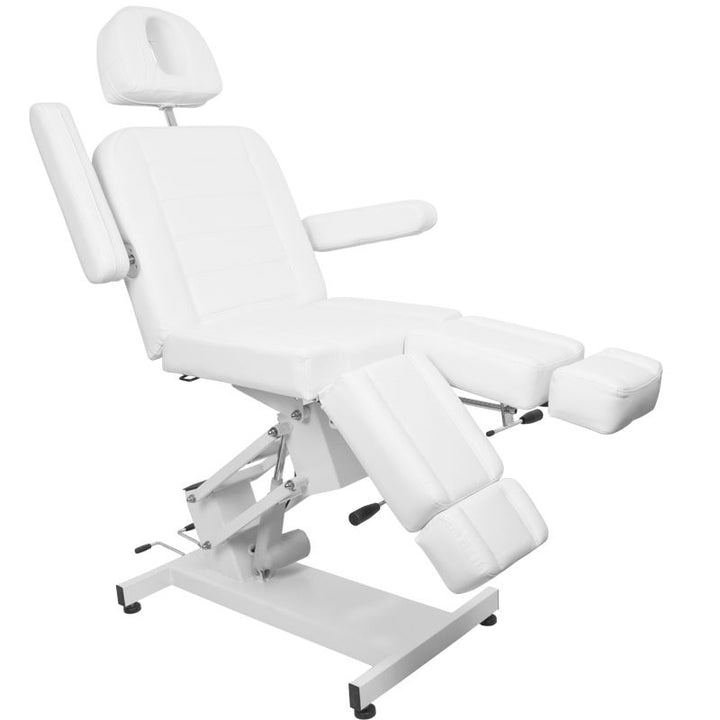 Poltrona Estetica Elettrica Azzurro 706 1 Motore Pedi Bianca - immagine 4