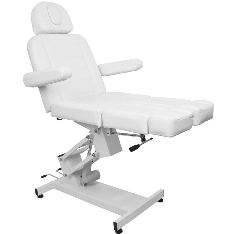 Poltrona Estetica Elettrica Azzurro 706 1 Motore Pedi Bianca - immagine 5