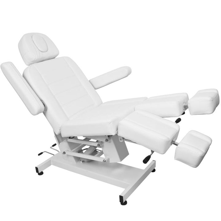 Poltrona Estetica Elettrica Azzurro 706 1 Motore Pedi Bianca - immagine 8