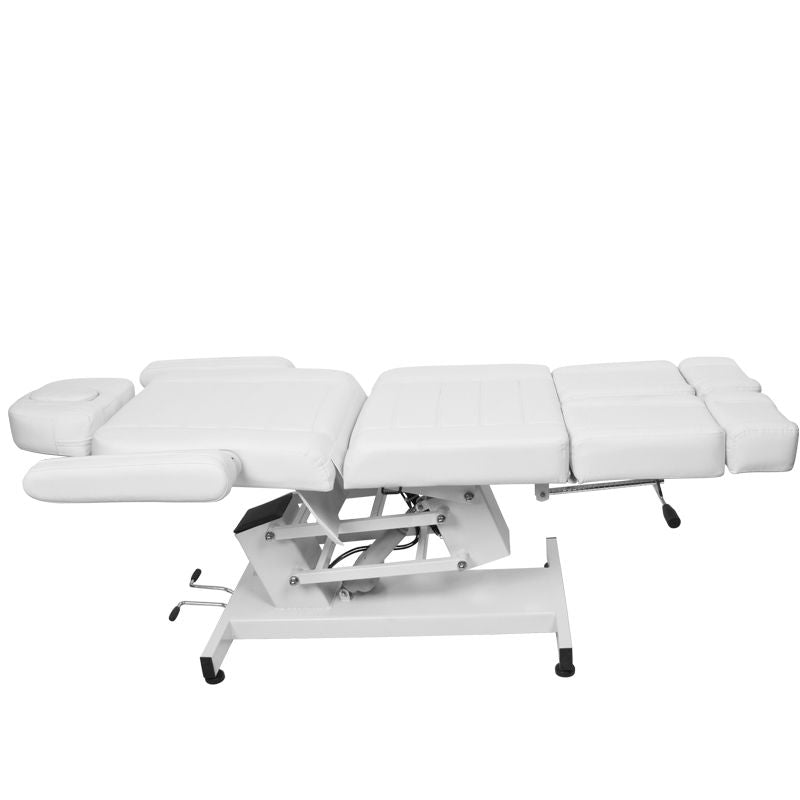 Poltrona Estetica Elettrica Azzurro 706 1 Motore Pedi Bianca - immagine 9