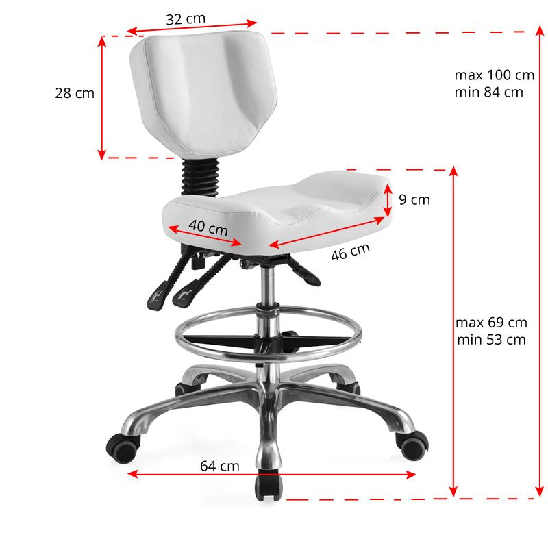 Sgabello A-4299 Bianco 2