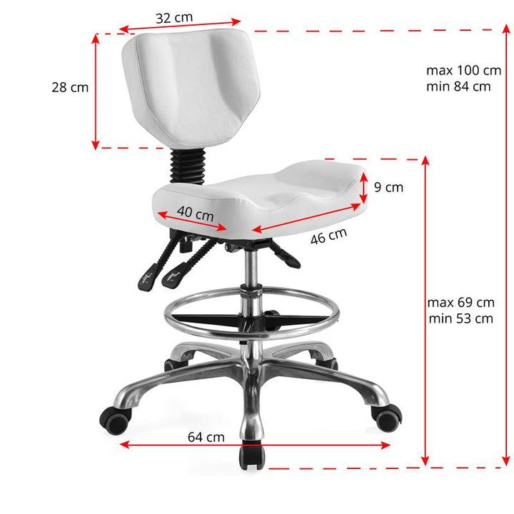 Sgabello A-4299 Bianco 2