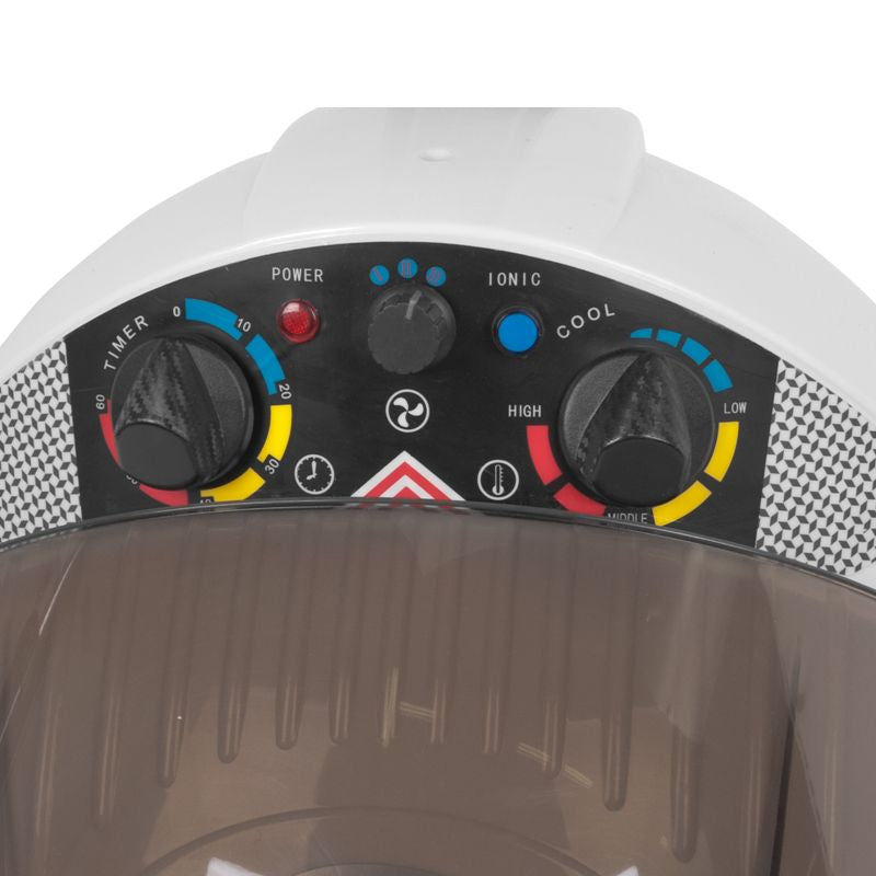 Casco Asciugacapelli su Stativo Gabbiano Centurion LVI-203S Velocità Tripla Ionic Bianco - immagine 7