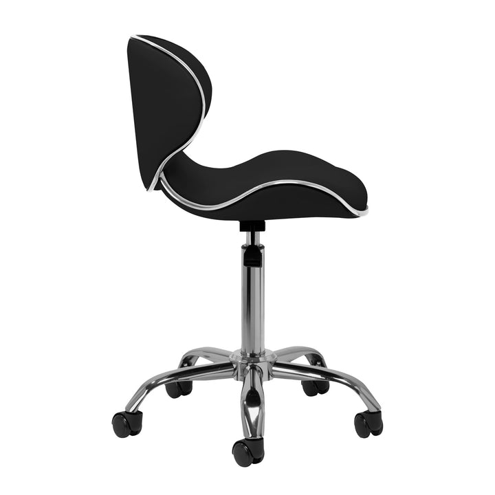 Sgabello Ergonomico con Ruote Gabbiano Q-4599 Nero - immagine 2