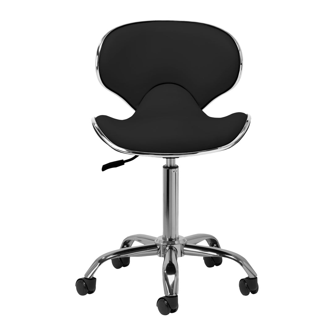 Sgabello Ergonomico con Ruote Gabbiano Q-4599 Nero - immagine 3
