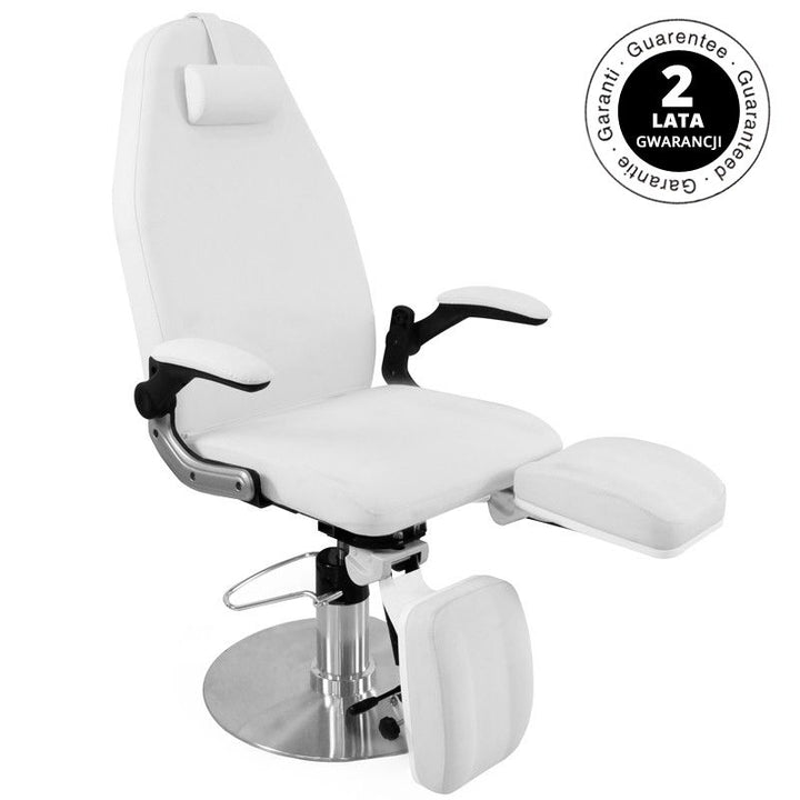 Poltrona estetista idraulica Azzurro 713A Bianco - immagine 5