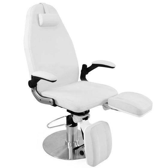 Poltrona estetista idraulica Azzurro 713A Bianco