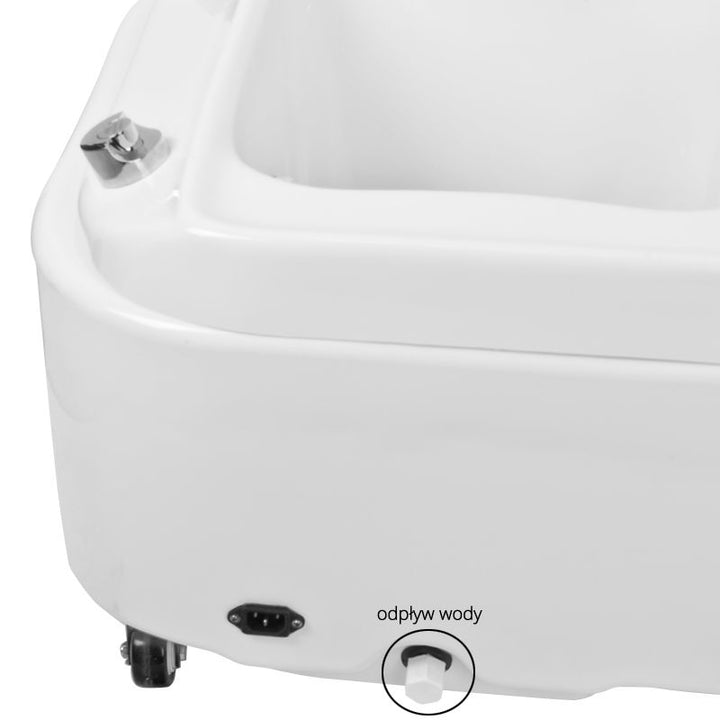 Pediluvio con Idromassaggio Azzurro A023 Bianco - immagine 7