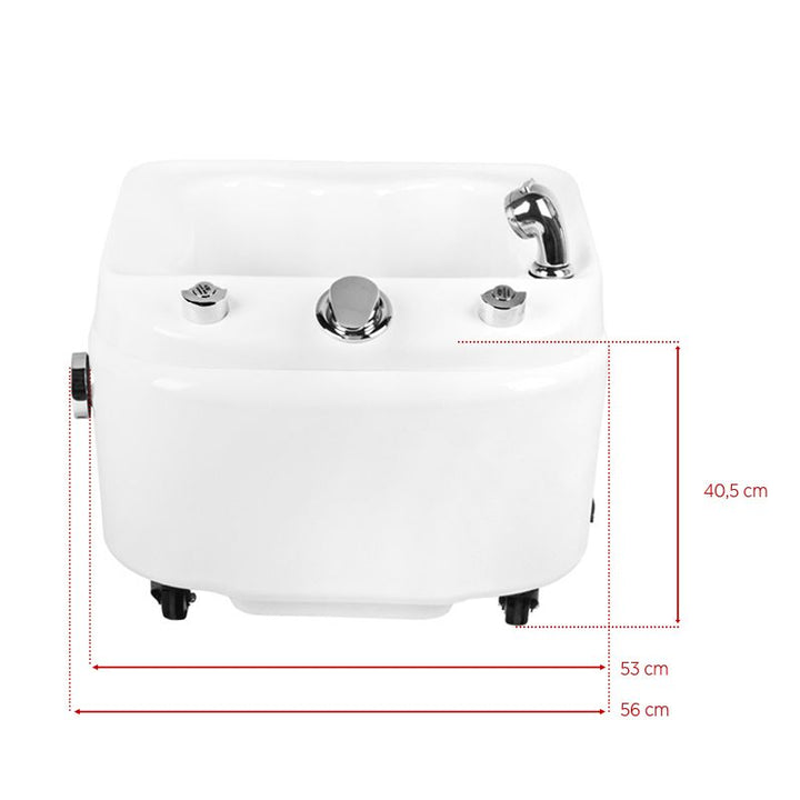 Pediluvio con Idromassaggio Azzurro A023 Bianco - immagine 8