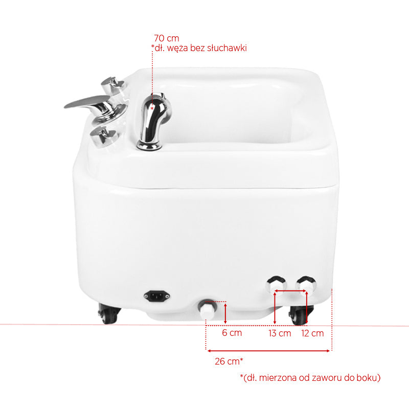 Pediluvio con Idromassaggio Azzurro A023 Bianco - immagine 9