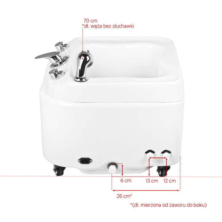 Pediluvio con Idromassaggio Azzurro A023 Bianco - immagine 9