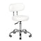 Sgabello Regolabile con Ruote Eco Pelle A-007 Bianco