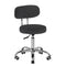 Sgabello Regolabile con Ruote Eco Pelle A-007 Nero