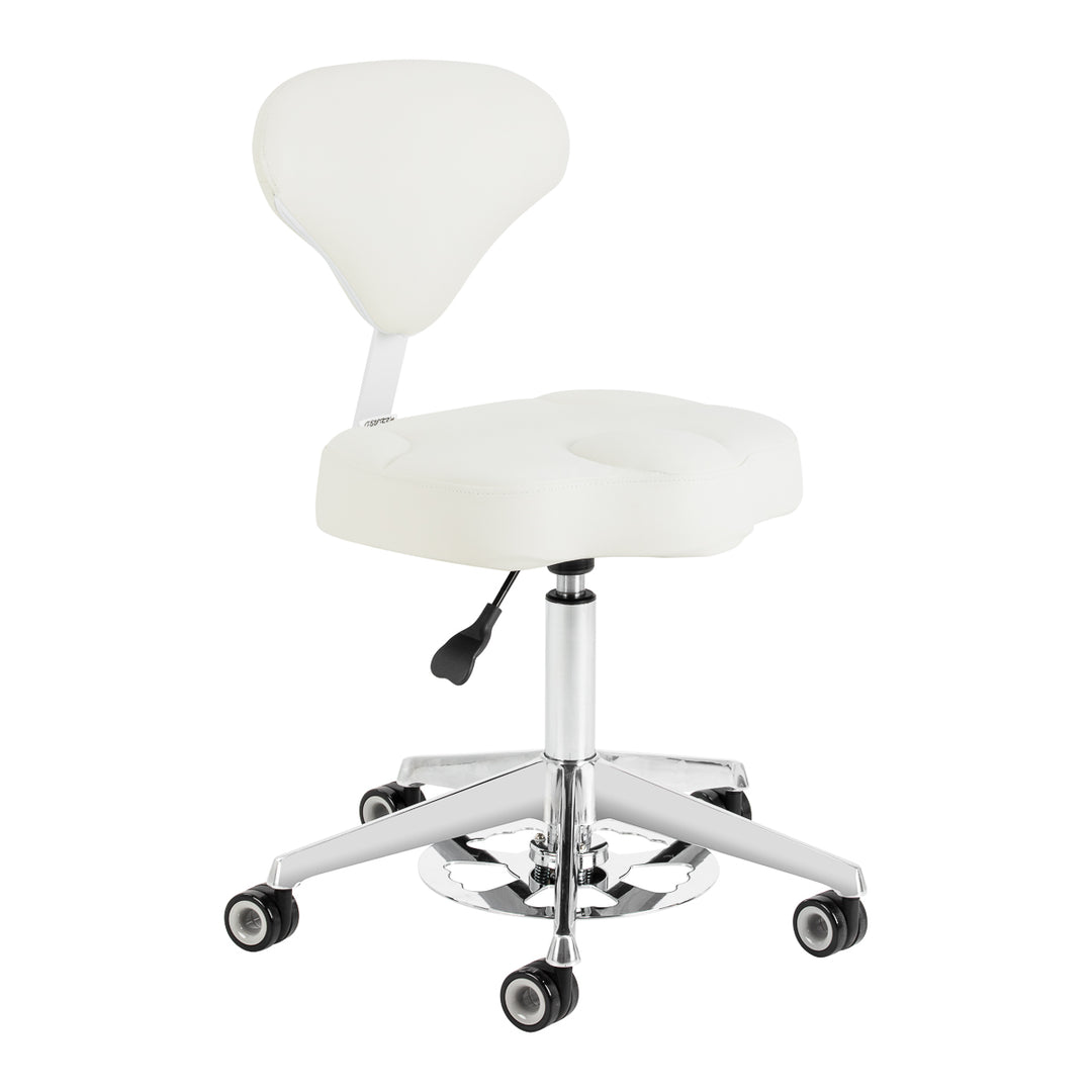 Sgabello con Ruote Azzurro 156F Bump-Up Bianco