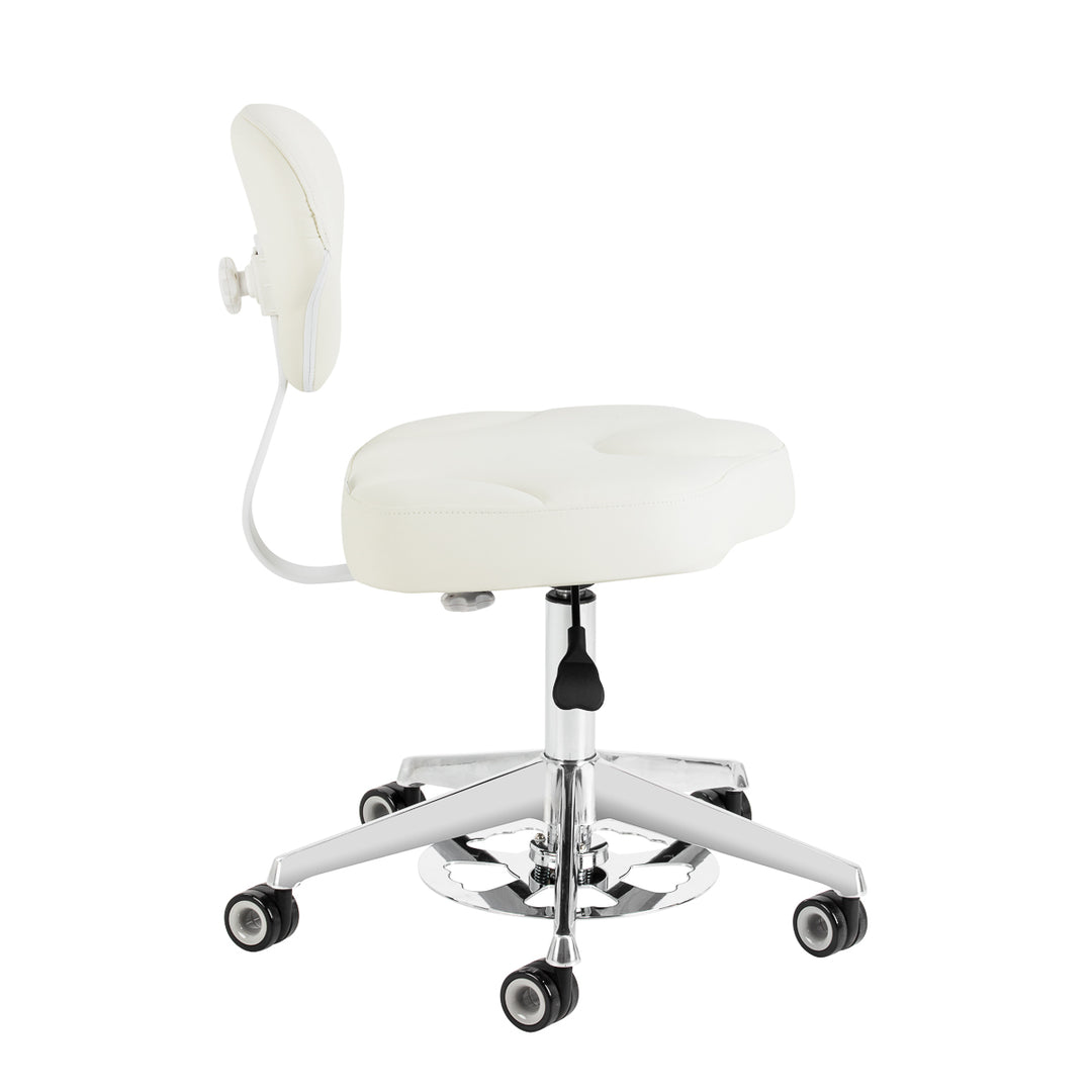 Sgabello con Ruote Azzurro 156F Bump-Up Bianco - immagine 4