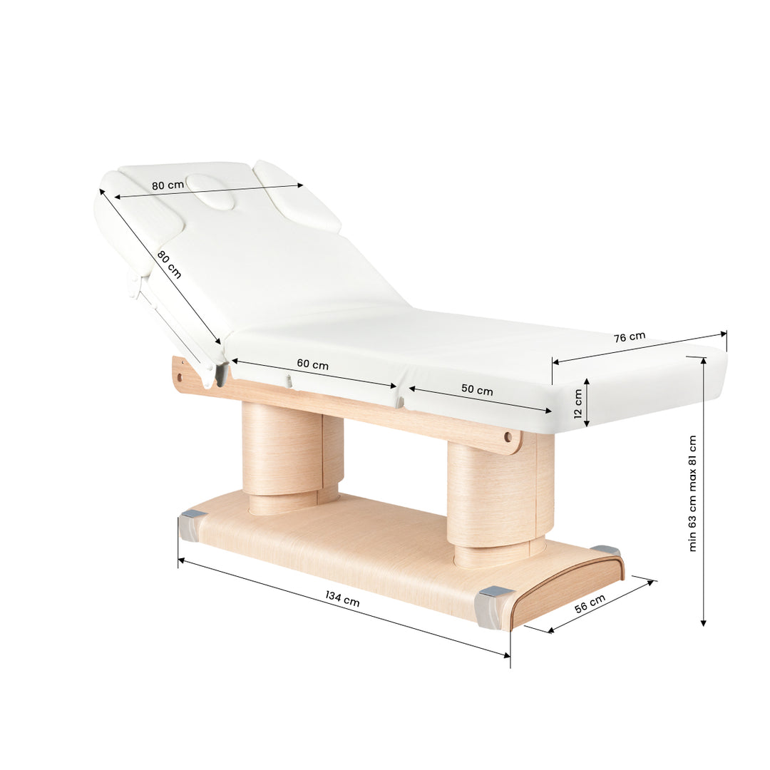 Lettino da massaggio elettrico Azzurro 838 Bianco Riscaldato - immagine 9