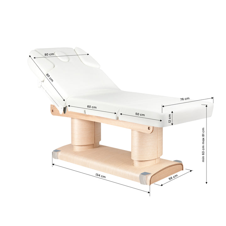 Lettino da massaggio elettrico Azzurro 838 Bianco Riscaldato - immagine 9