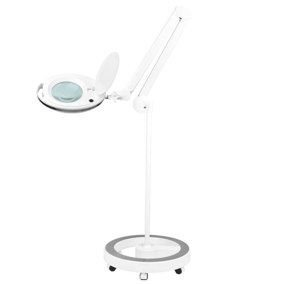 Lampada con Lente LED 60 SMD 5D su Stativo Elegante 6027 Bianca