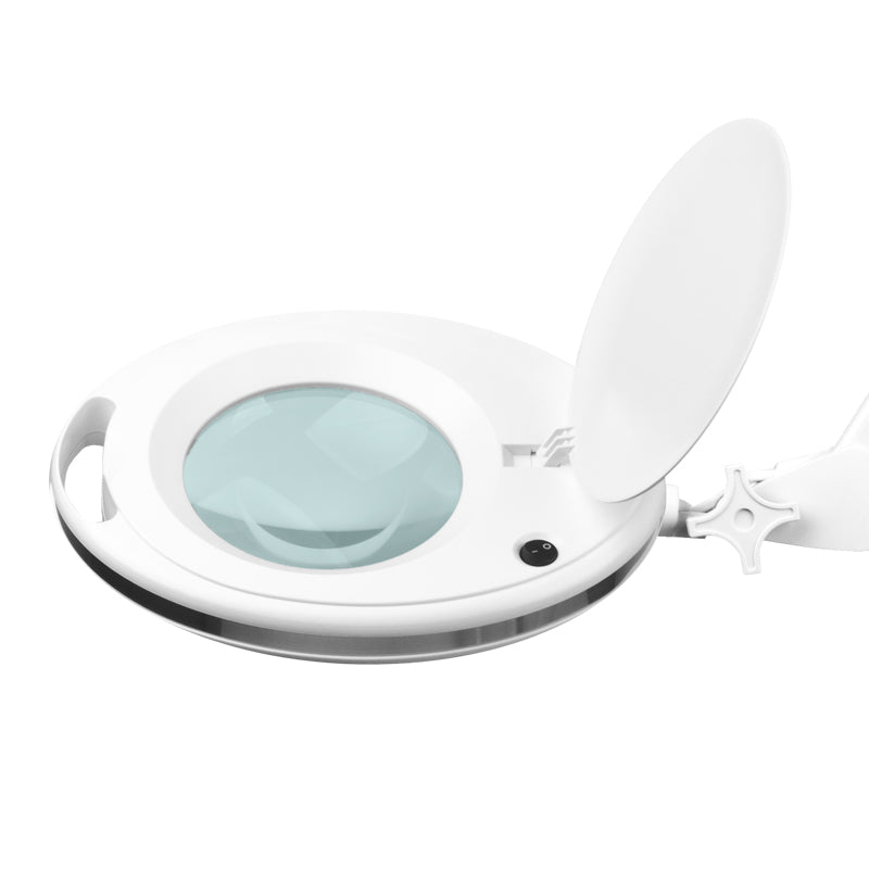 Lampada lente ingrandimento Elegante 6027 60 SMD LED 5D con Stativo Bianco 3