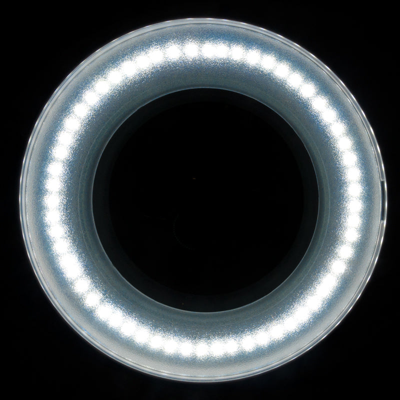 Lampada con Lente LED 60 SMD 5D su Stativo Elegante 6027 Bianca - immagine 4
