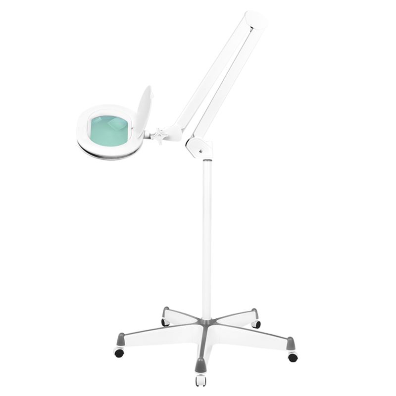 Lampada con Lente LED 60 SMD 5D su Stativo con Intensità Regolabile Elegante 6028 Bianca
