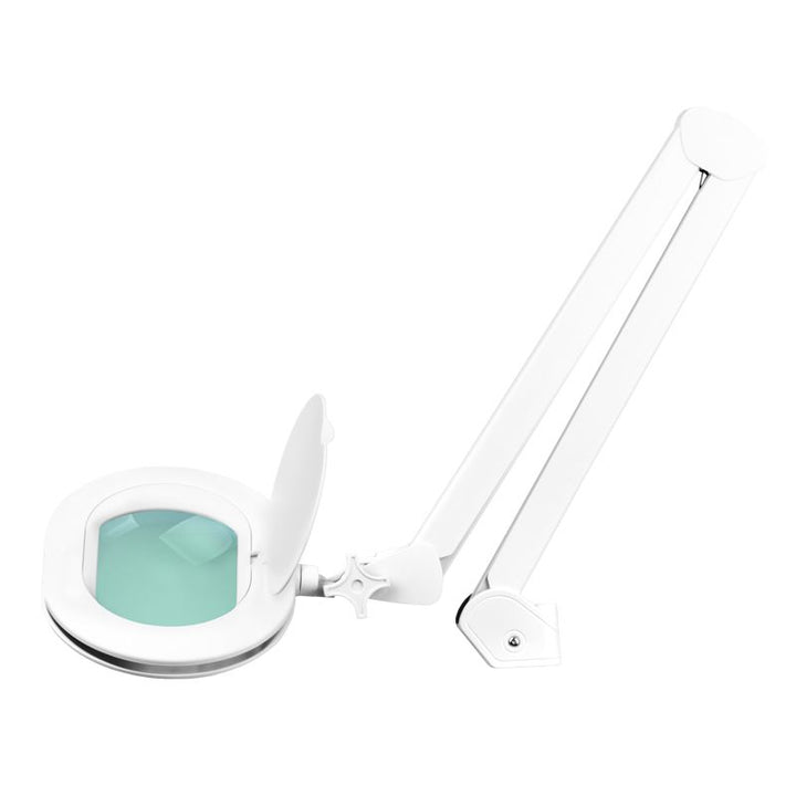 Lampada con Lente LED 60 SMD 5D su Stativo con Intensità Regolabile Elegante 6028 Bianca - immagine 2