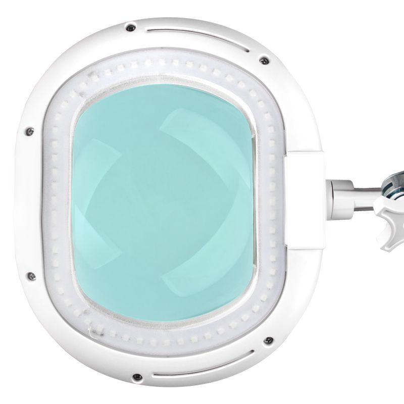 Lampada con Lente LED 60 SMD 5D su Stativo con Intensità Regolabile Elegante 6028 Bianca - immagine 4