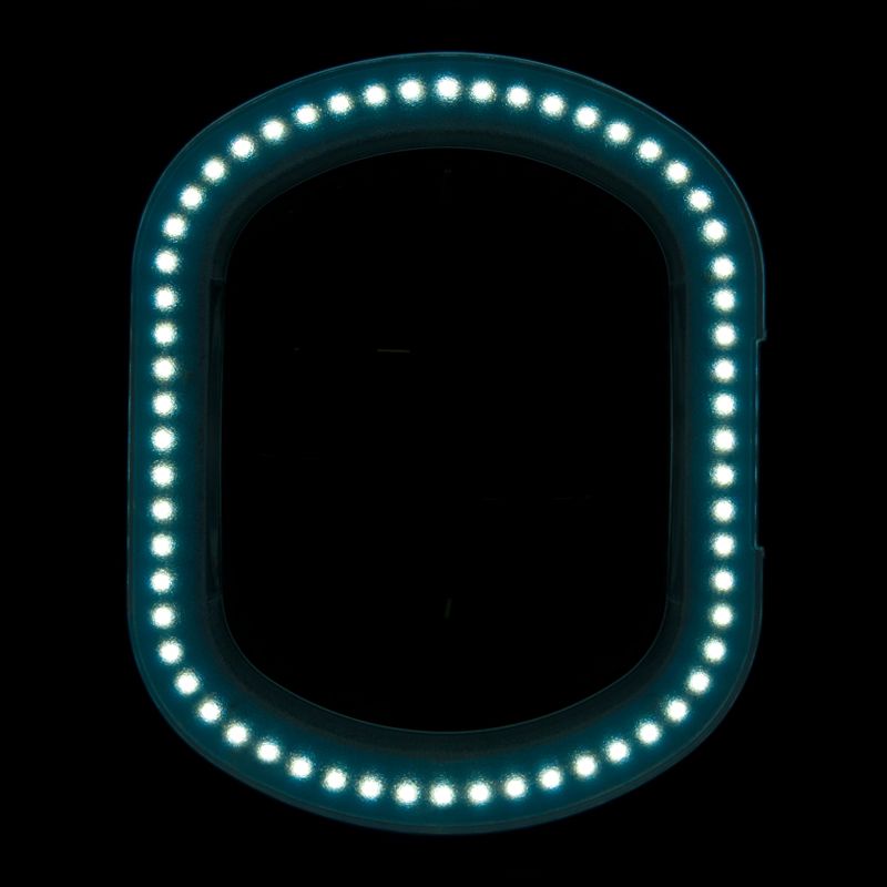 Lampada con Lente LED 60 SMD 5D su Stativo con Intensità Regolabile Elegante 6028 Bianca - immagine 5