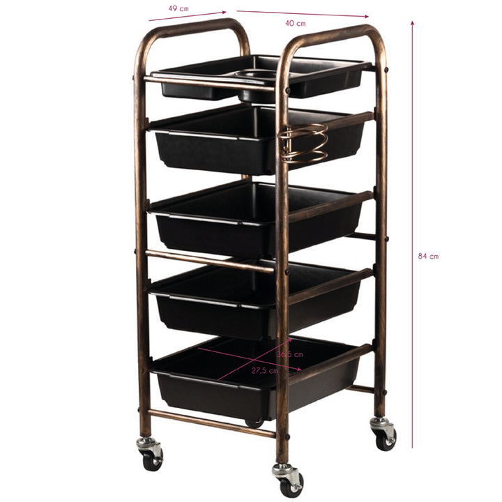 Carrello Parrucchiere Gabbiano 8-76 Vecchio Oro - immagine 3