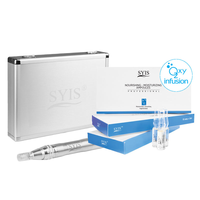Microneedling Pen Syis 05 Argento con Cosmetici