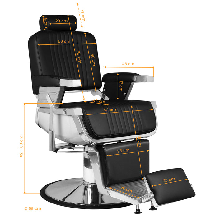 Poltrona Barbiere Hair System Royal X Nero - immagine 7