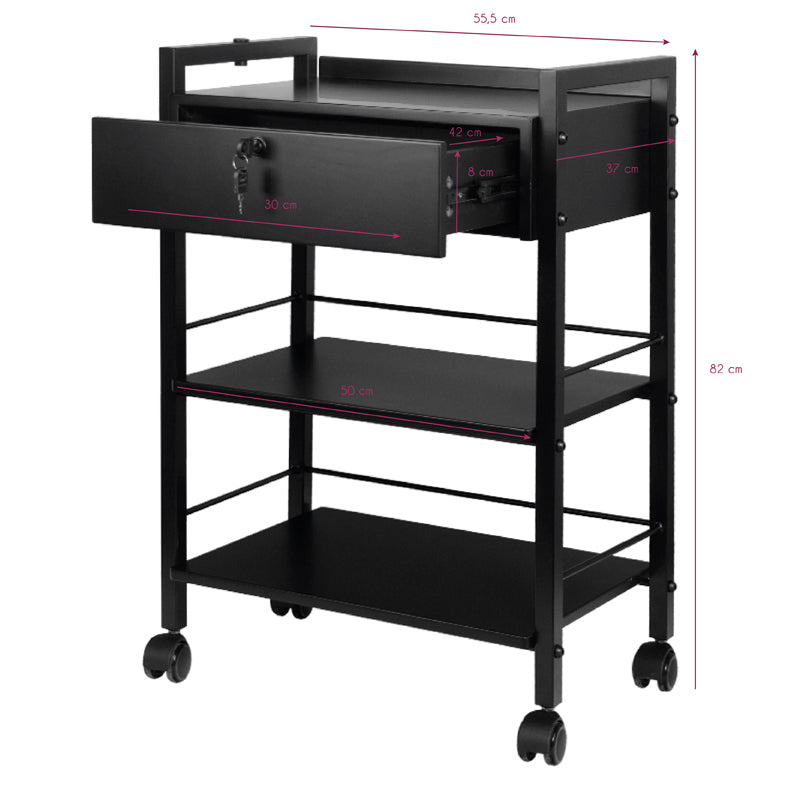 Carrello Estetista Giovanni 1019A Nero - immagine 5