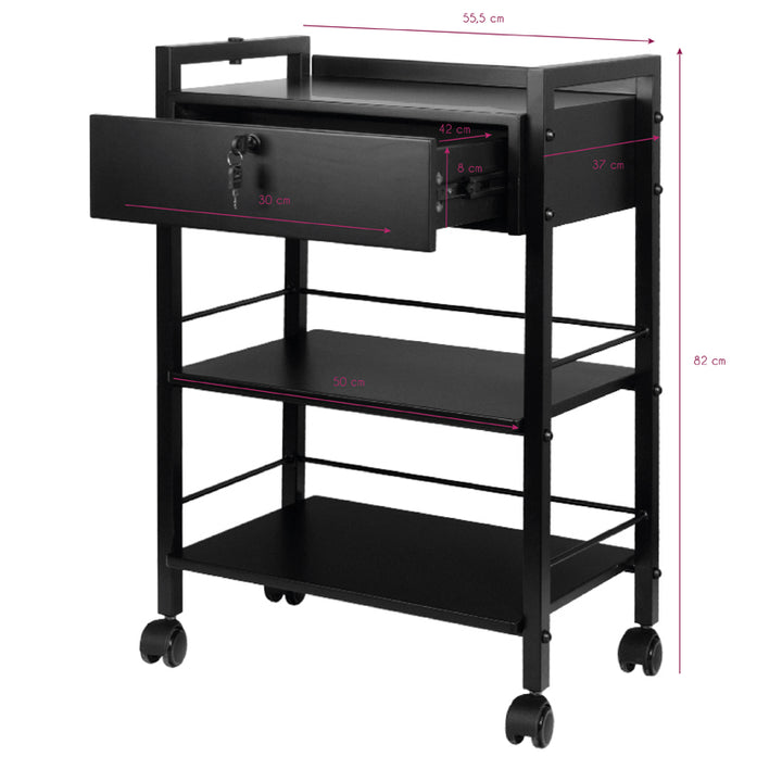 Carrello Estetista Giovanni 1019A Nero - immagine 5