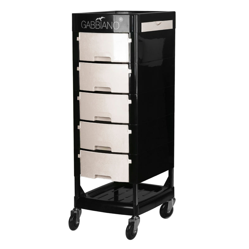 Carrello Parrucchiere Gabbiano FT65 Nero-Bianco