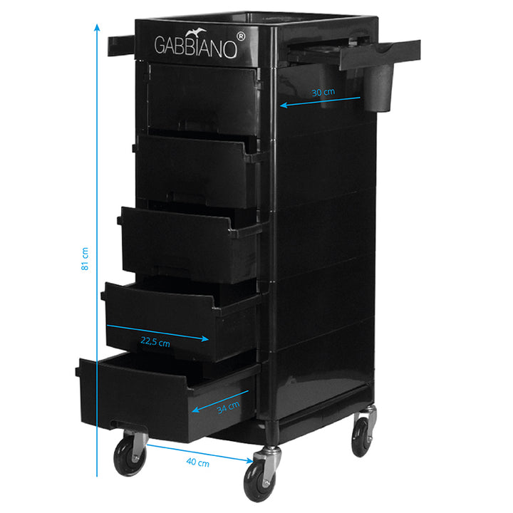 Carrello Parrucchiere Gabbiano FT65-A Nero - immagine 5