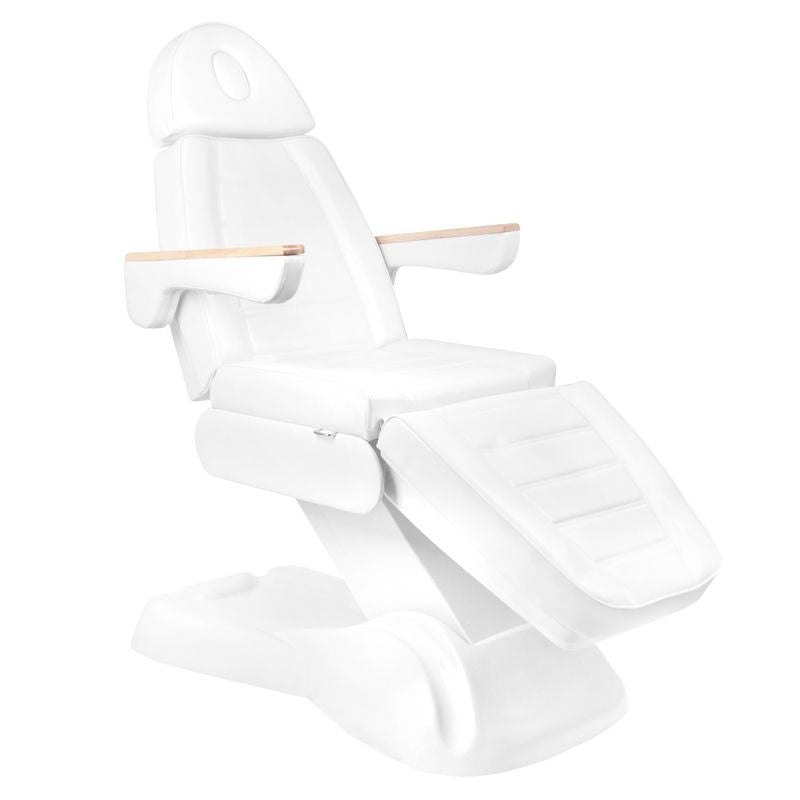 Poltrona Estetica Elettrica Sillon Lux 273B 3 Motori con Sgabello Bianco - immagine 4