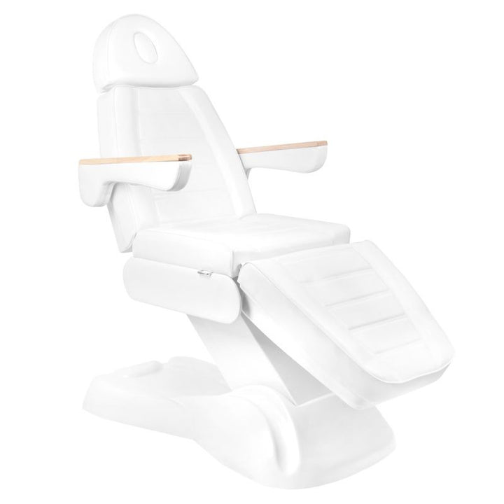 Poltrona Estetica Elettrica Sillon Lux 273B 3 Motori con Sgabello Bianco - immagine 4