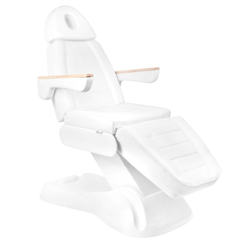 Poltrona Estetica Elettrica Sillon Lux 273B 3 Motori con Sgabello Bianco - immagine 5