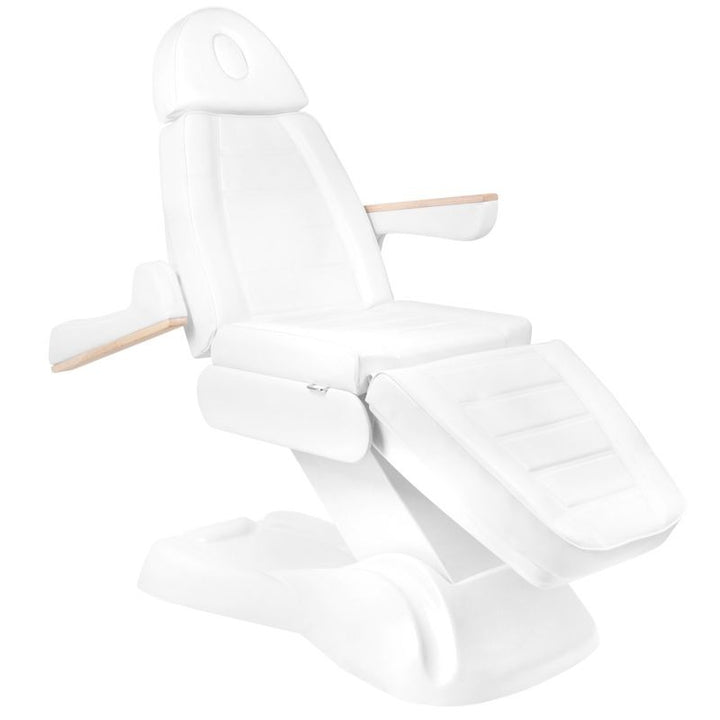 Poltrona Estetica Elettrica Sillon Lux 273B 3 Motori con Sgabello Bianco - immagine 6
