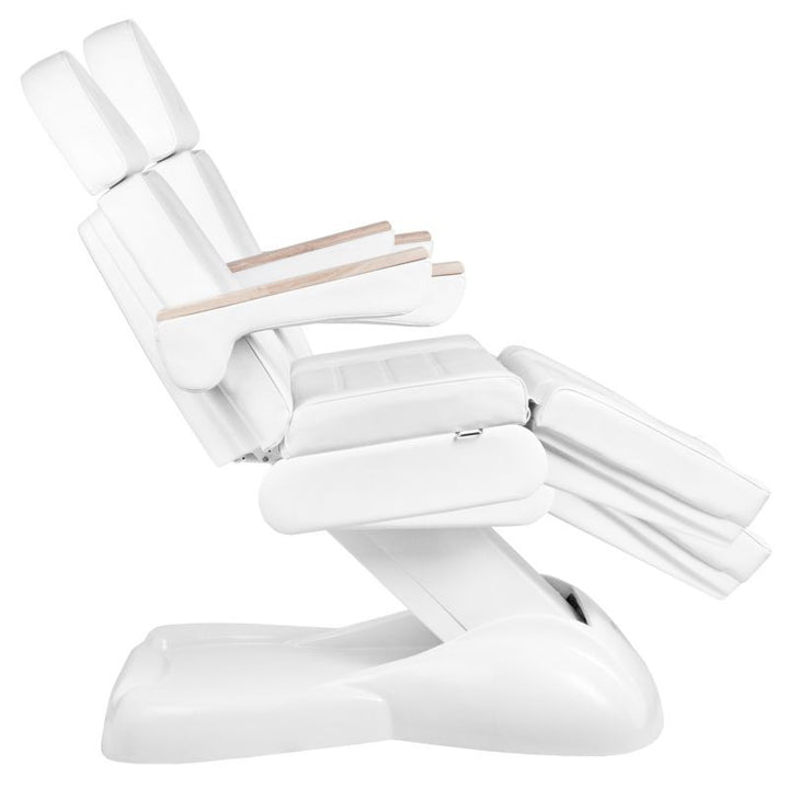Poltrona Estetica Elettrica Sillon Lux 273B 3 Motori con Sgabello Bianco - immagine 11