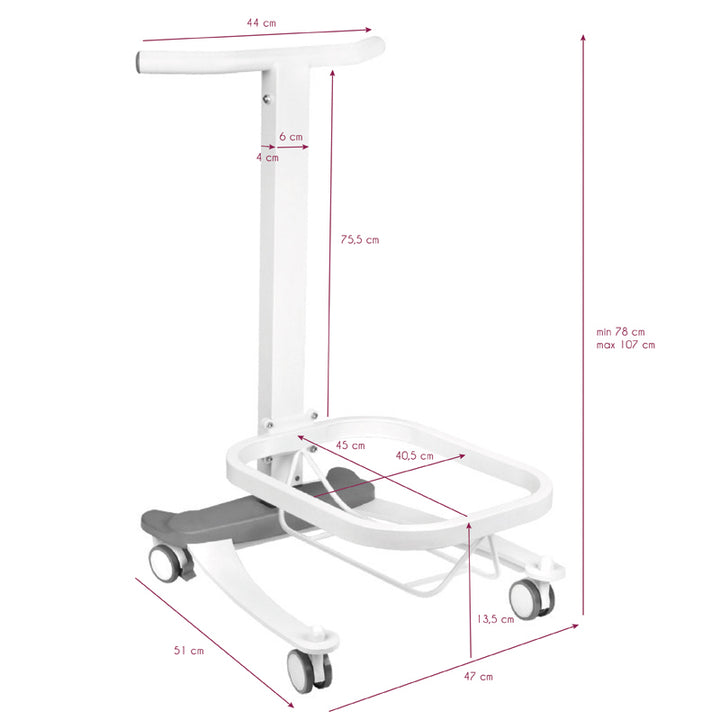Pediluvio Comfort con Ruote e Funzione Lift Bianco - immagine 5