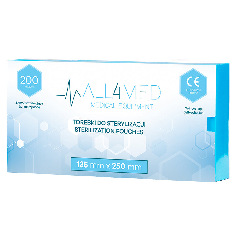 Buste di Sterilizzazione per Autoclave All4Med 135 × 250 mm – 200 Pezzi 2