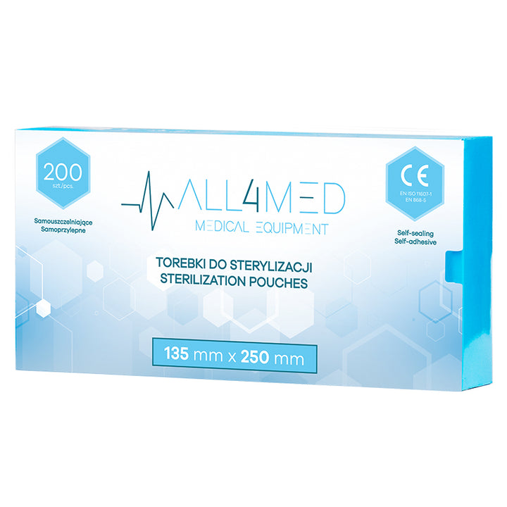Buste di Sterilizzazione per Autoclave All4Med 135 × 250 mm – 200 Pezzi 2