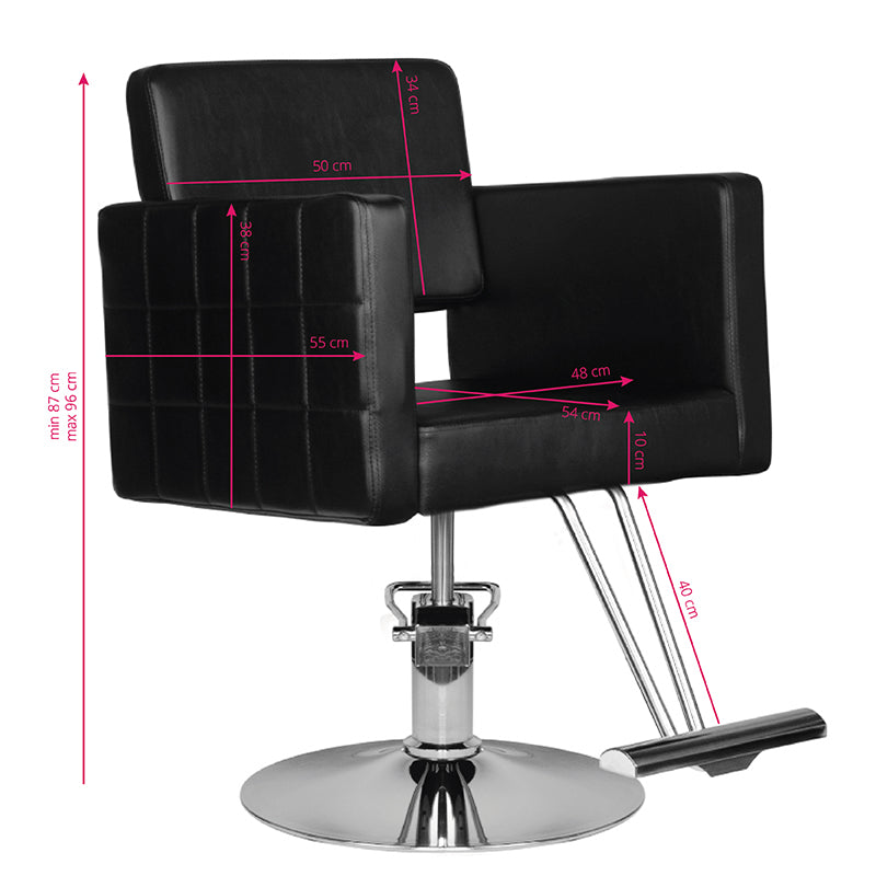 Poltrona parrucchiere Hair System HS33 Nero - immagine 5